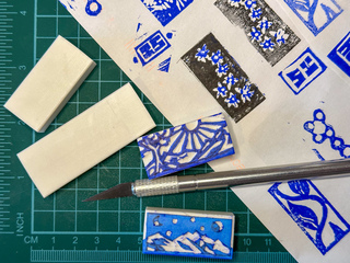 Carved Eraser Stamps